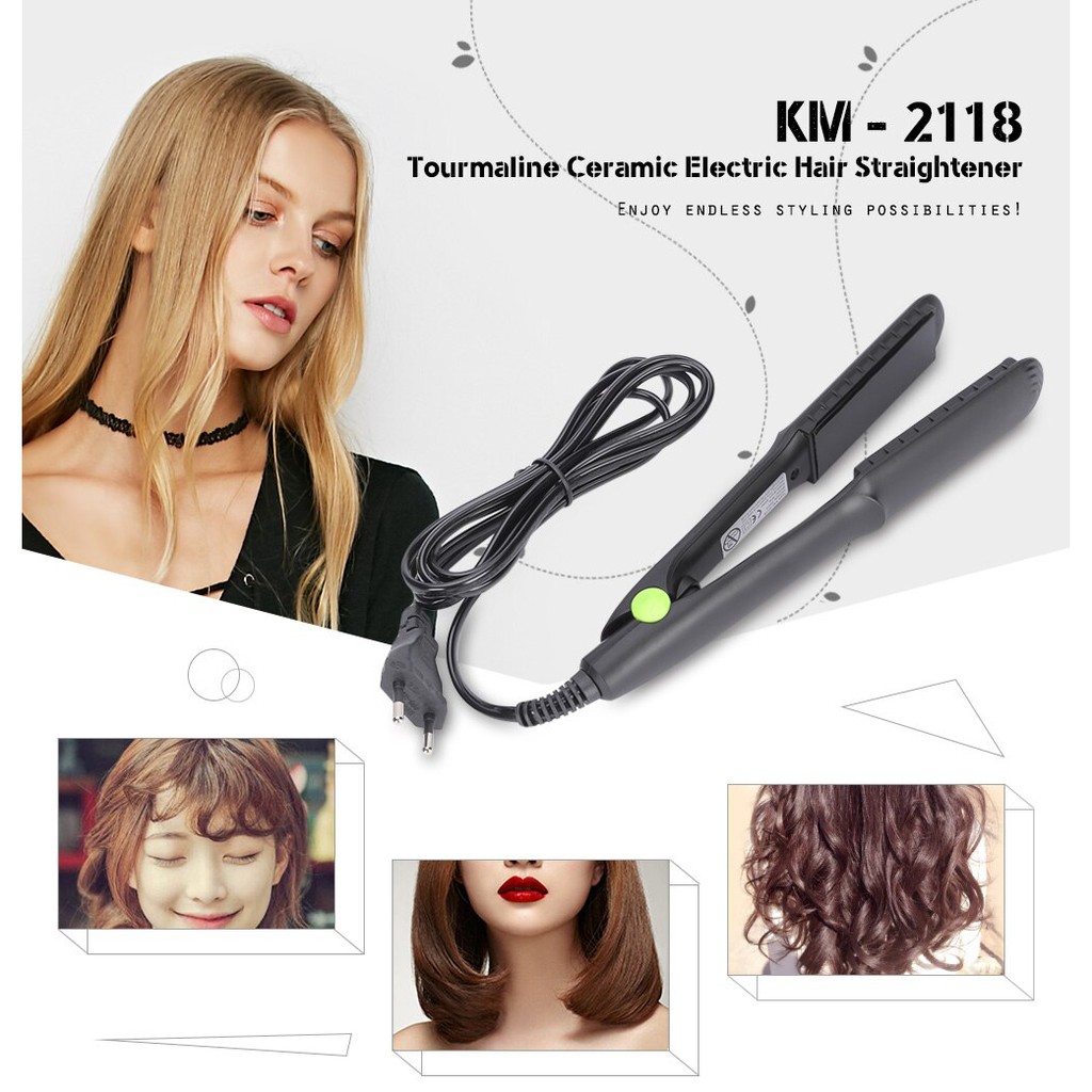 Máy Kẹp Tóc Mini Bảng Lớn Kemei KM 2118