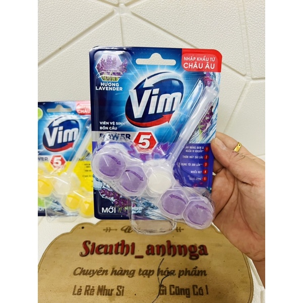 Viên Vệ Sinh Bồn Cầu Vim 55g (vàng/tím/xanh)