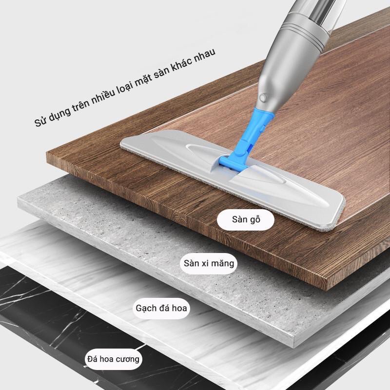 Chổi Lau Nhà Phun Sương Xoay 360 Độ , Cây Lau Nhà Thông Minh Phun Sương _ Tee &amp; Mee ô