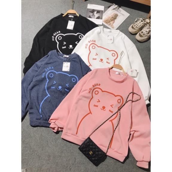 Áo nỉ dài tay Sweater gấu to TC