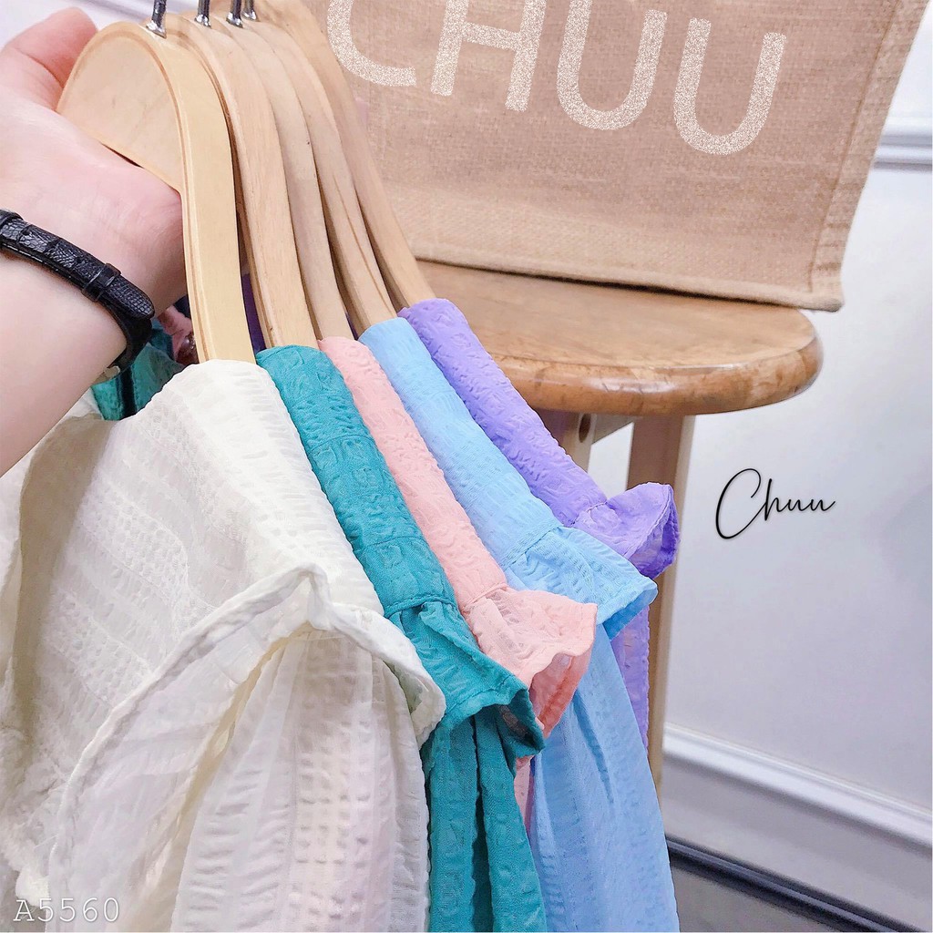 [ Mã WASTRUN4 giảm 10% tối đa 30K đơn 99K] Áo Sơ Mi Kiểu Vạt Vuông Tay Lửng CHUU A5560 | BigBuy360 - bigbuy360.vn