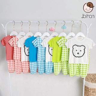 Bộ áo cộc quần bo chun caro