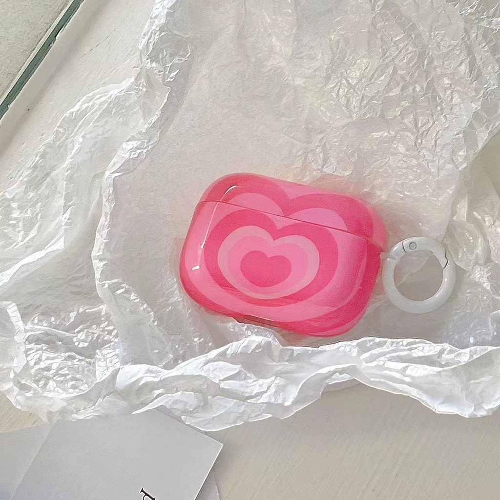 Vỏ Bảo Vệ Hộp Sạc Tai Nghe AirPods 3rd 2021 AirPods 1 2 3 Pro Apple Không Dây Chất Liệu TPU Mềm Hình Trái Tim Màu Đỏ Hồng