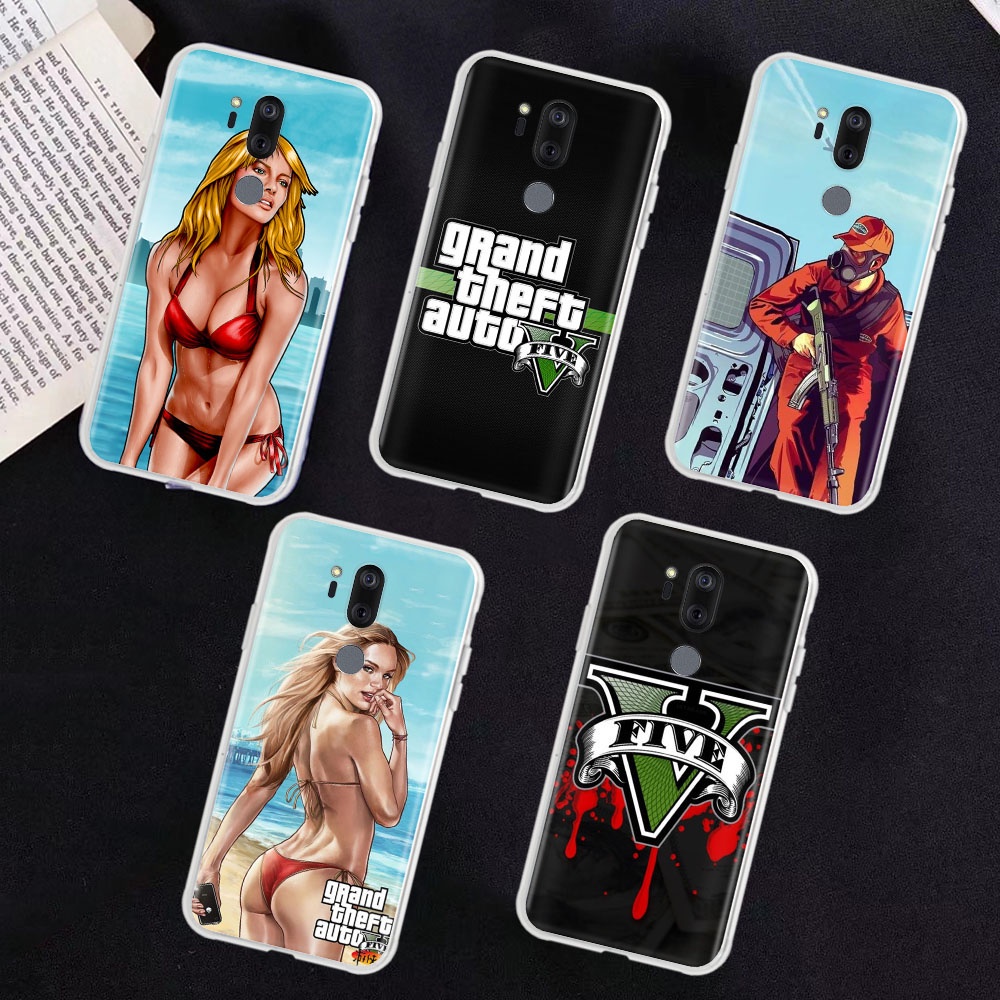 Ốp Điện Thoại Trong Suốt Cho Lg G6 G7 G8 Thinq V20 V30 V30S V35 V40 V50 V50S V60 Gta 5