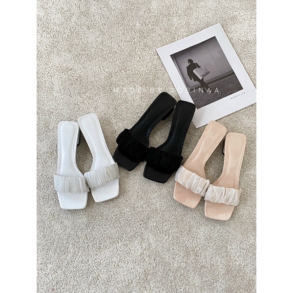 Giày Cao Gót/ Guốc Dép Nữ 3Phân Đế Vuông Siêu Hot Quai Nhún Bèo Hot 2022