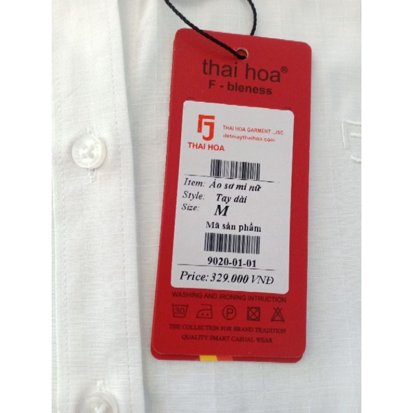 Áo sơ mi nữ Thái Hòa mã 9020 vải sợi tre co giãn có sọc vân