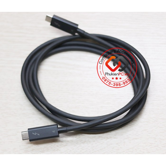 Dây cáp Thunderbolt 4 Male to Male hai đầu đực,  dài 1.5M 2M. Tốc độ 40Gbps, hỗ trợ 8K 60Hz Display 5k 4K 2K Sạc 100W PD