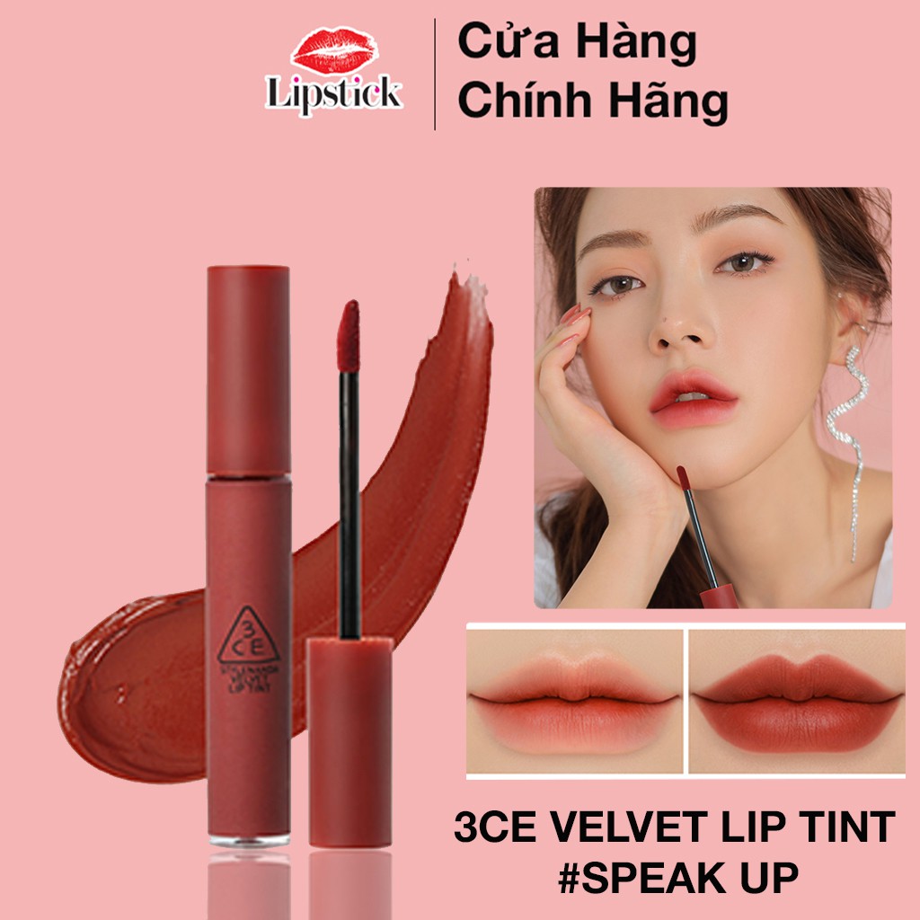 Son kem lì 3ce Velvet Lip Tint ,son kem mẫu mới 2021