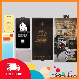 Kính cường lực WK KingKong ⚡𝗖𝗛𝗢̂́𝗡𝗚 𝗩𝗔 Đ𝗔̣̂⚡ cường lực chống bám bụi, chống bám vân tây, cảm ứng mượt mà