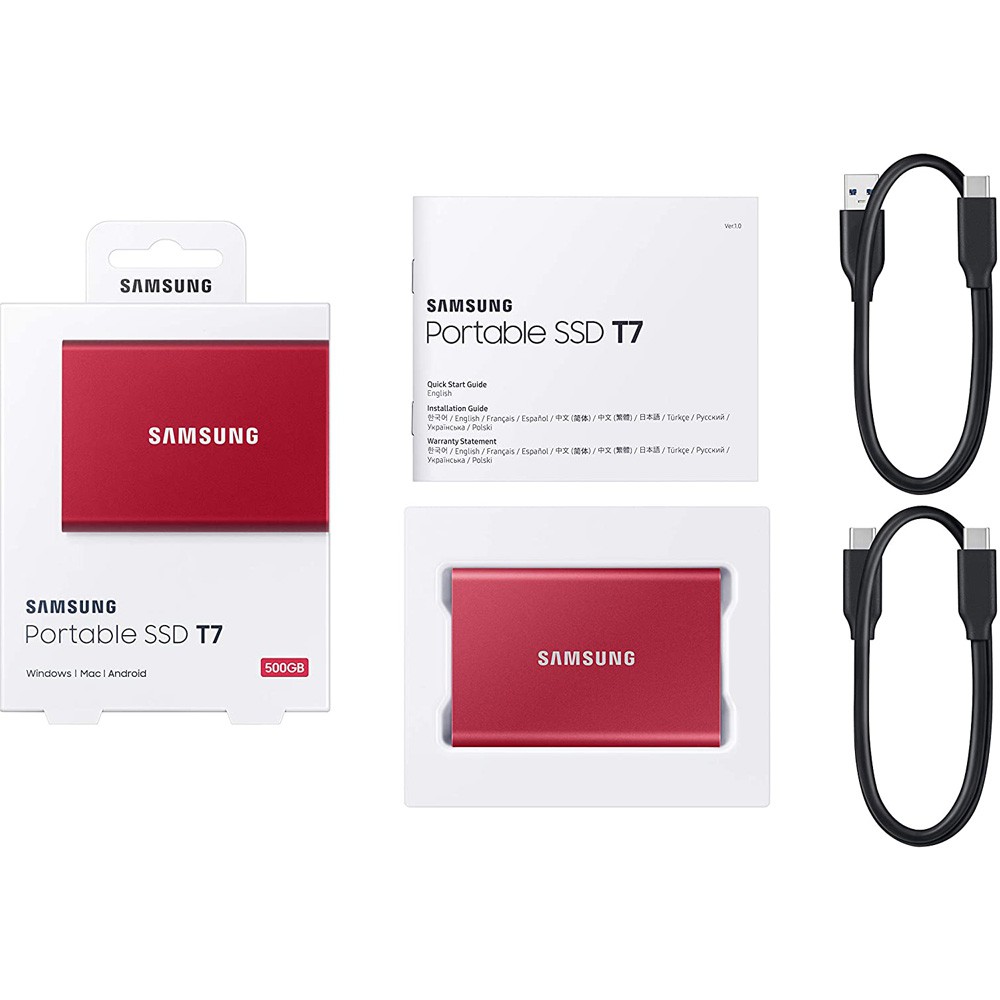 Ổ cứng di động 500GB External SSD Samsung T7 USB 3.2 Gen 2 MUPC500