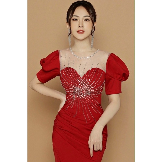 SIZE>70KG ĐẦM DẠ HỘI KẾT ĐÁ LỐC XOÁY