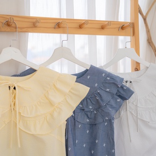 MINX - Áo String Tie Ruffle Blouse