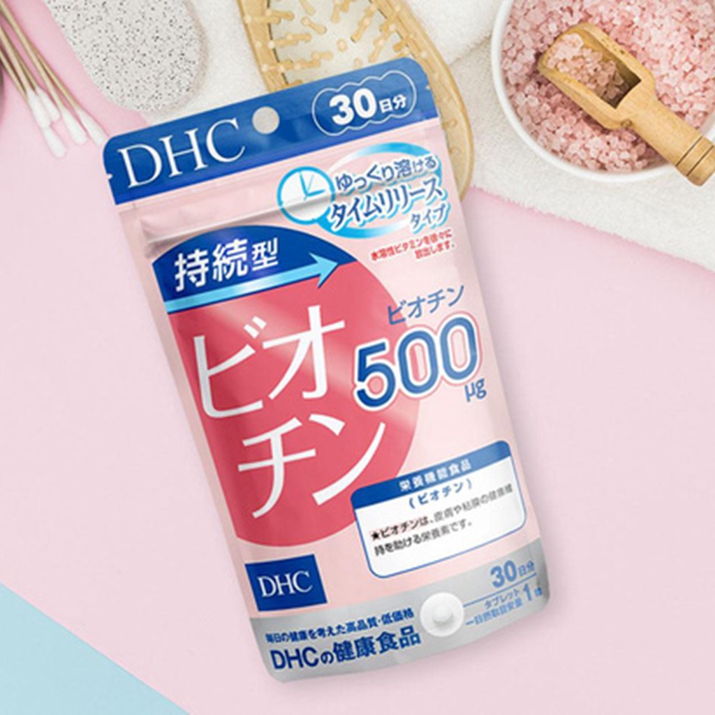 Viên Uống DHC Biotin Ngăn Rụng Tóc Sustained Release Biotin 30 Ngày (30v/gói)