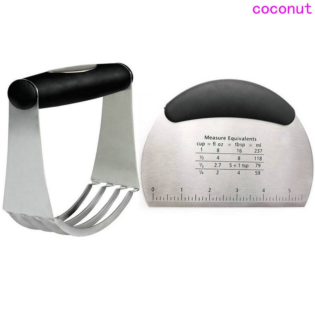 Set 2 Dụng Cụ Cắt Bột Làm Bánh Đa Năng Bằng Thép Không Gỉ