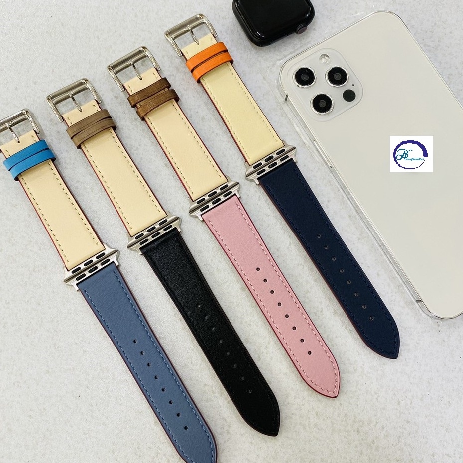 Bộ sưu tập dây da hai màu cực mịn và đẹp dành cho đồng hồ thông minh series 1/2/3/4/5/6/se