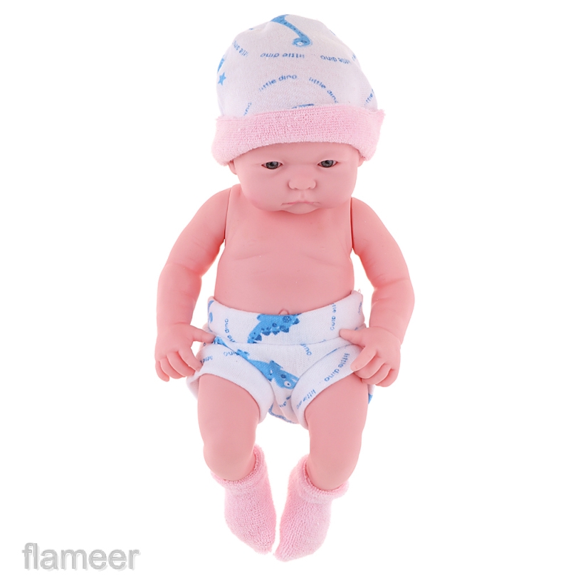 Mô Hình Búp Bê Em Bé Sơ Sinh Bằng Vinyl Màu Hồng Dùng Làm Quà Tặng Sinh Nhật