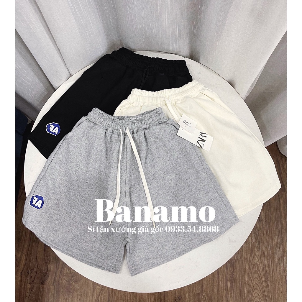 Quần đùi nữ 3 màu thời trang Banamo Fashion cạp chun dây rút quần short nữ chất nỉ da cá đẹp short FA 698 | WebRaoVat - webraovat.net.vn