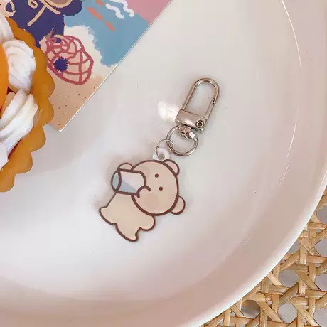 B17 - Móc khoá acrylic cute treo balo, xe máy, điện thoại iphone, móc khóa đôi anime trang trí gấu bông cute