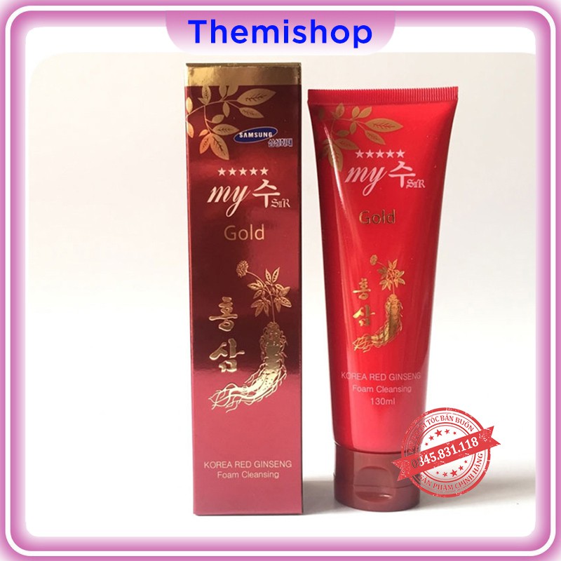 Sữa Rửa Mặt Hồng Sâm Đỏ Hàn Quốc My Gold 130ML- HÀNG CHÍNH HÃNG CS08