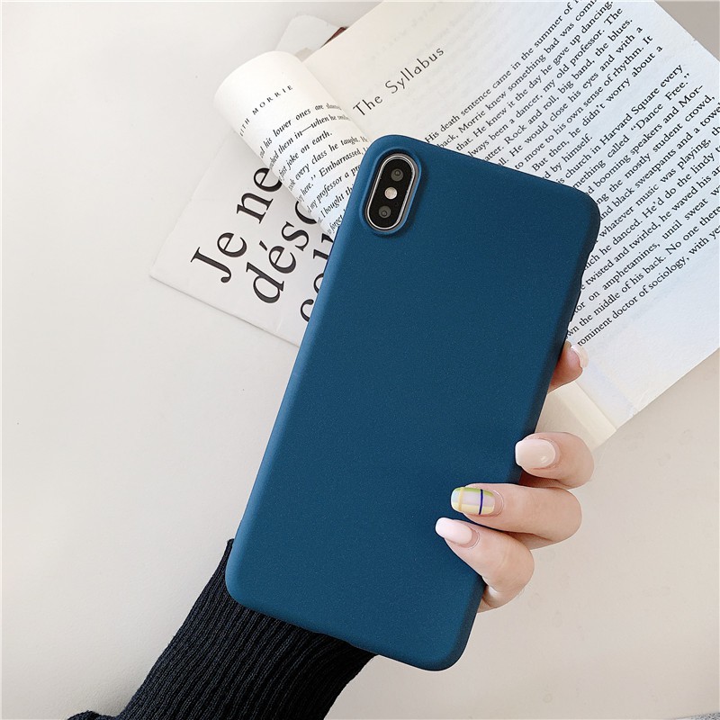 Ốp điện thoại bằng nhựa TPU màu xanh dương cho Samsung Note 10 PRO S7 S8 S9 S10 Edge Plus Note 8 9 5 4 3 c9 Pro c7