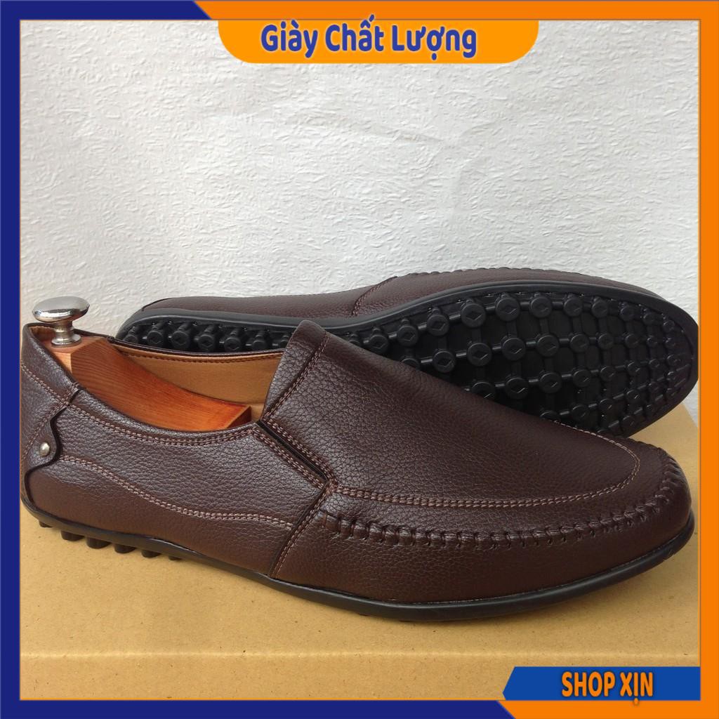 Giày Tây Nam - Giày Lười Nam Ô Vuông Nhám Sang Trọng | BigBuy360 - bigbuy360.vn