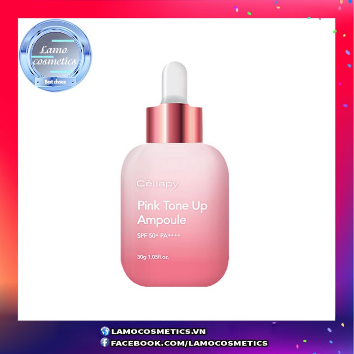 Serum Dưỡng Trắng Hồng, Nâng Tone CELLAPY PINK TONE UP AMPOULE Chính Hãng 100%