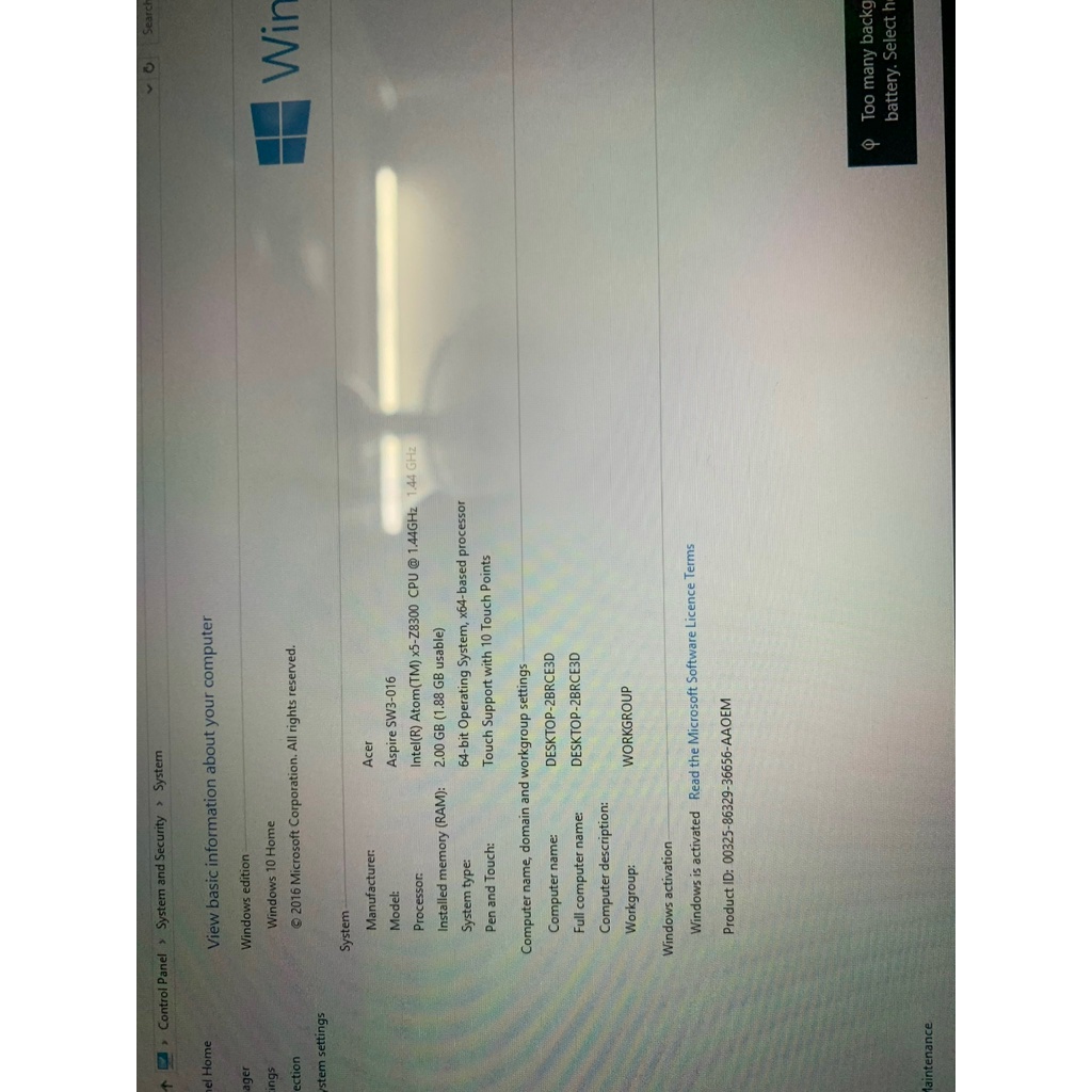 Máy tính bảng Acer hàng xách tay phục vụ học online