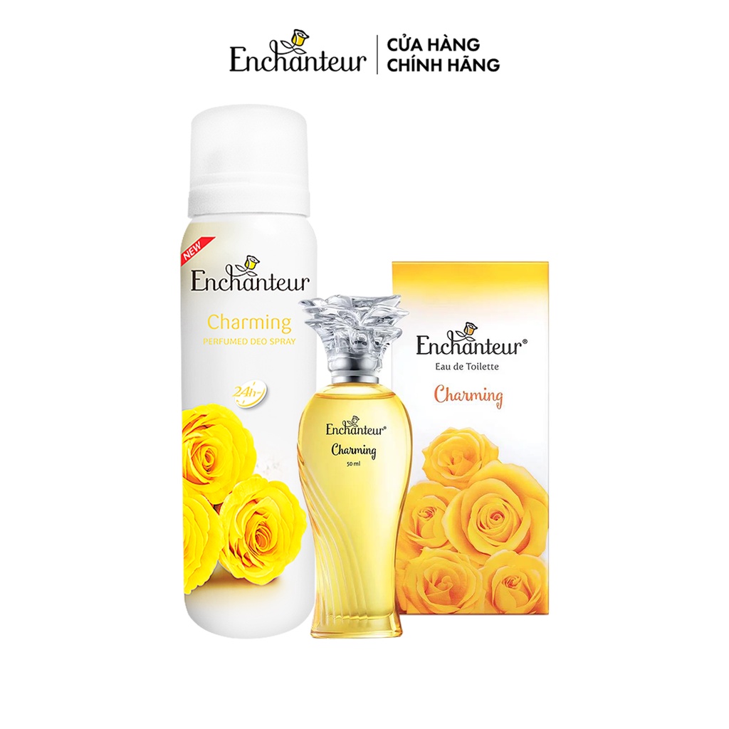 Combo Xịt khử mùi Charming/Sensation 150ml và Nước hoa cao cấp Charming 50ml