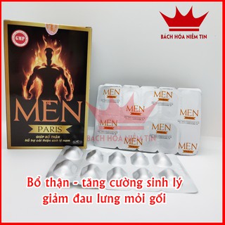 Viên uống MEN PARIS - Bổ thận từ Hàu biển, Đông trùng hạ thảo, Ba kích, Hộp 40 viên Hiệu quả cao