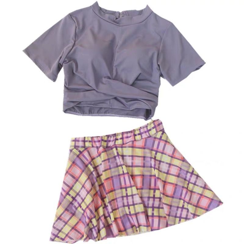 Bộ Đồ Bơi Hai Mảnh Họa Tiết Sọc Caro Phong Cách Quyến Rũ Cho Nữ