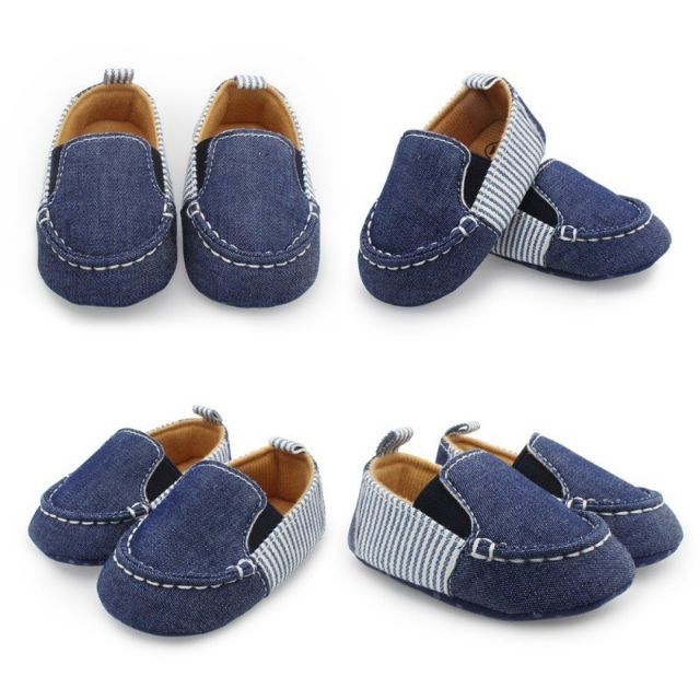 Giày lười vải jean cho bé