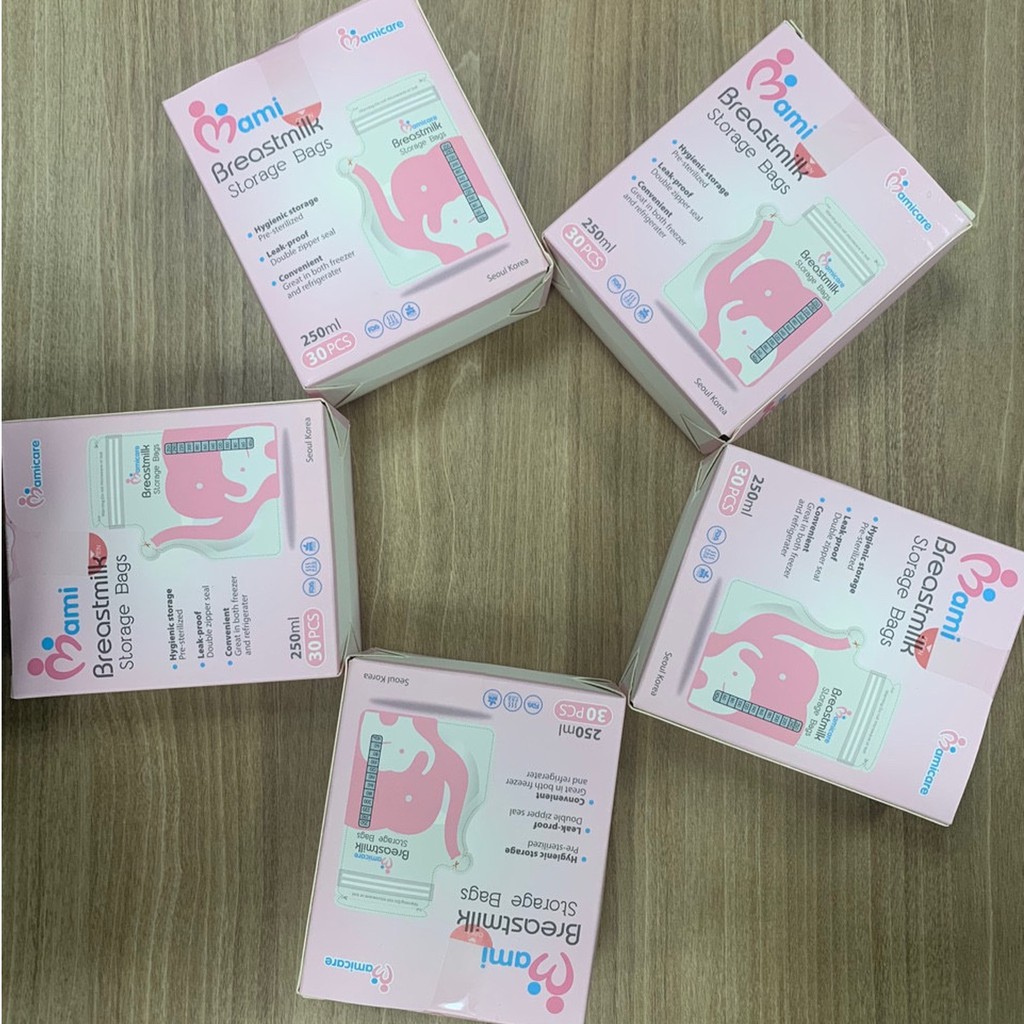 Túi trữ sữa Sami hộp 50 túi loại 250ml 𝐊𝟏𝟕