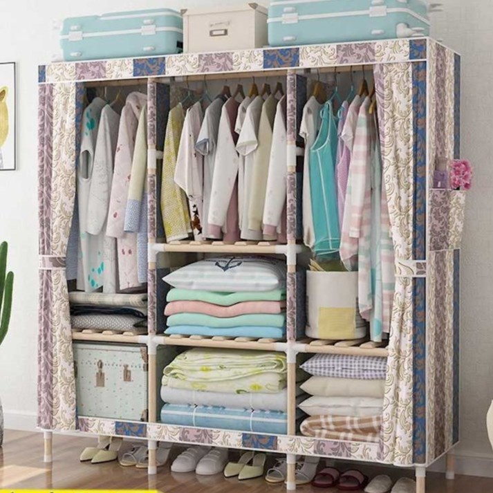Tủ vải 3 buồng siêu chắc chắn có bọc nhựa chống mốc đáng tin cậy