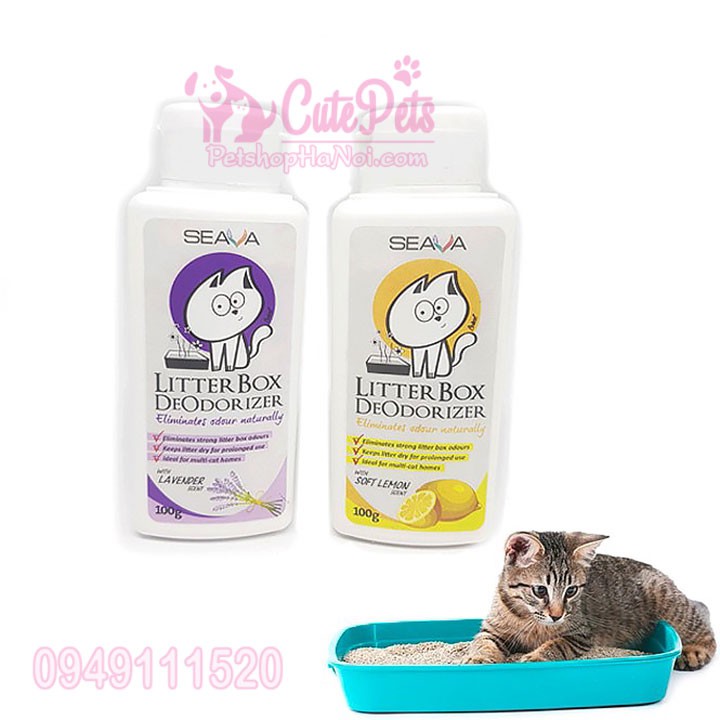 Bột khử mùi tăng vón cho cát vệ sinh mèo Litter Box Deodorizer 100g - Cutepets phụ kiện chó mèo Pet shop Hà Nội