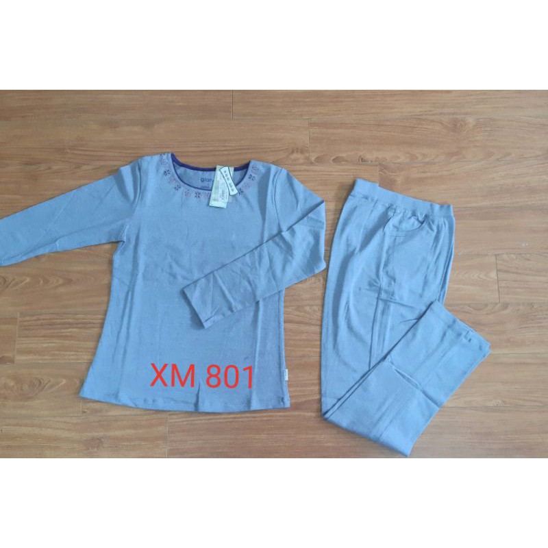 Bộ dài tay, bộ mặc nhà thu đông Trung niên Gia Hồi tên Diềm Hoa