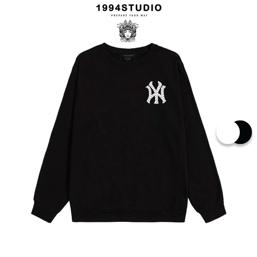 Áo Sweater nam nữ màu đen form rộng NEW NY - 1994 Studio