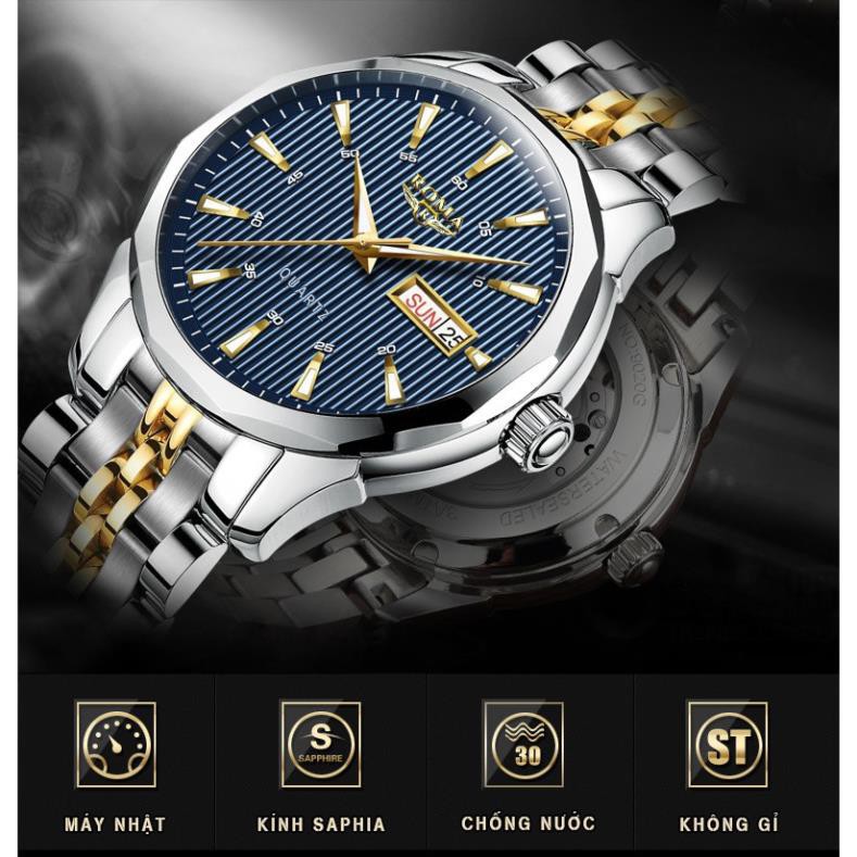 [HÀNG CAO CẤP] Đồng hồ Nam ROMA ITALY 9010 Kính tráng Sapphire – Dây CHARM đúc đặt đẳng cấp | BigBuy360 - bigbuy360.vn