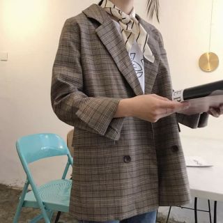 Áo blazer kẻ ( kèm ảnh thật)