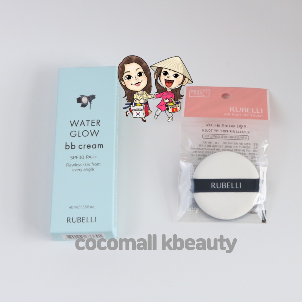 Kem nền Rubelli Water Glow BB Cream SPF30 PA++ Coco Mall KBeauty TẶNG 1 MÚT TÁN KEM | BigBuy360 - bigbuy360.vn