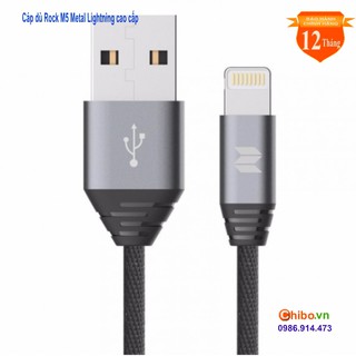 Cáp dù cổng lightning Rock M5 Metal Lightning cao cấp