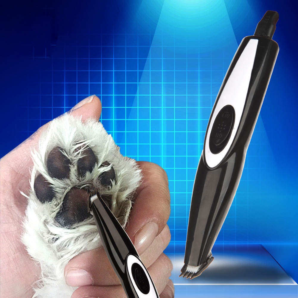 Tông đơ cắt tỉa lông bàn chân, mắt, tai cho thú cưng HZ 275 sạc USB - Bộ dụng cụ cạo lông góc hẹp cho chó mèo