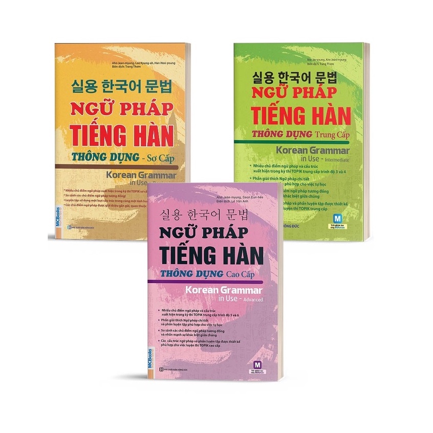Sách Combo Ngữ Pháp Tiếng Hàn Thông Dụng