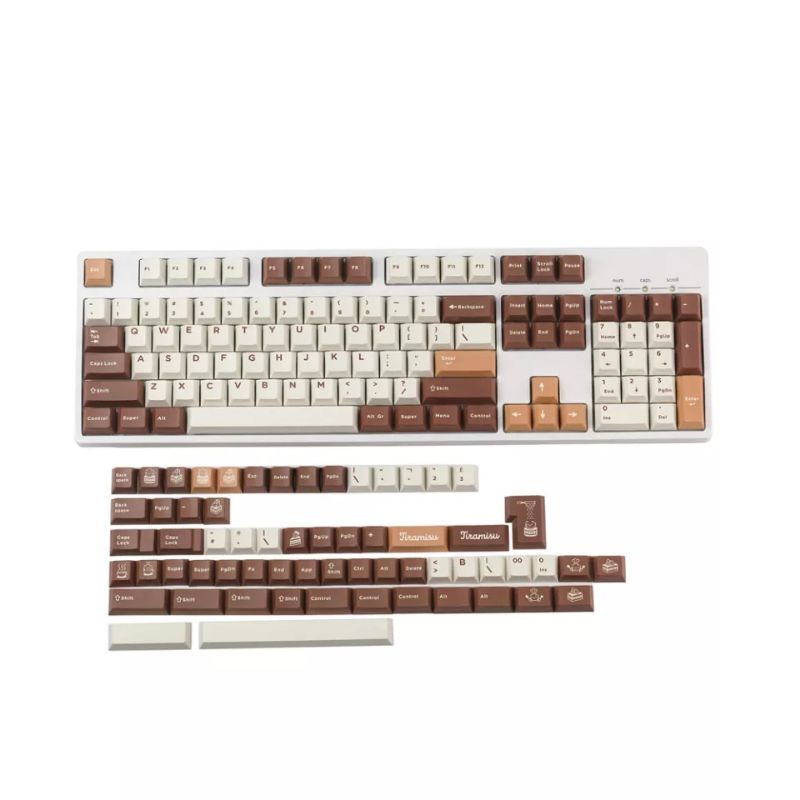 Keycap cherry cho bàn phím cơ Tiramisu 165 nút - tặng kèm keypuller