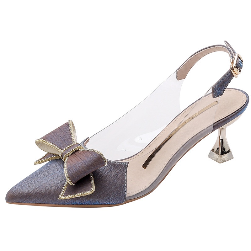 Giày Cao Gót Da Mềm Thắt Nơ Thời Trang Mùa Hè Cho Nữ 8088-19