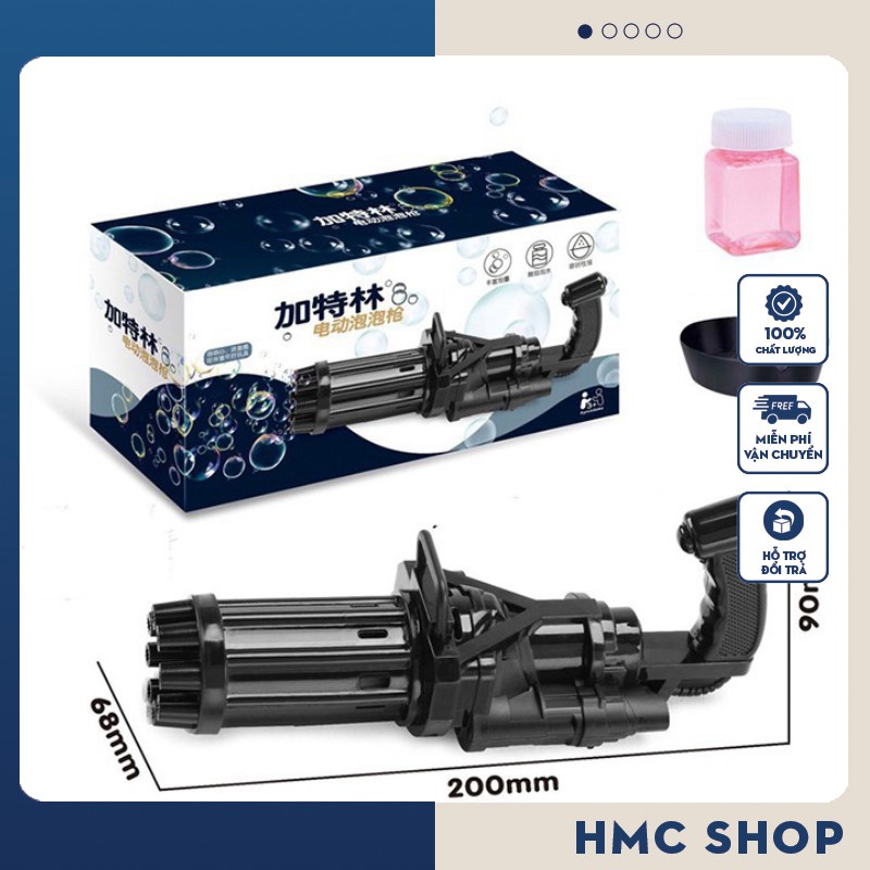 Súng bắn bong bóng 8 nòng siêu mạnh