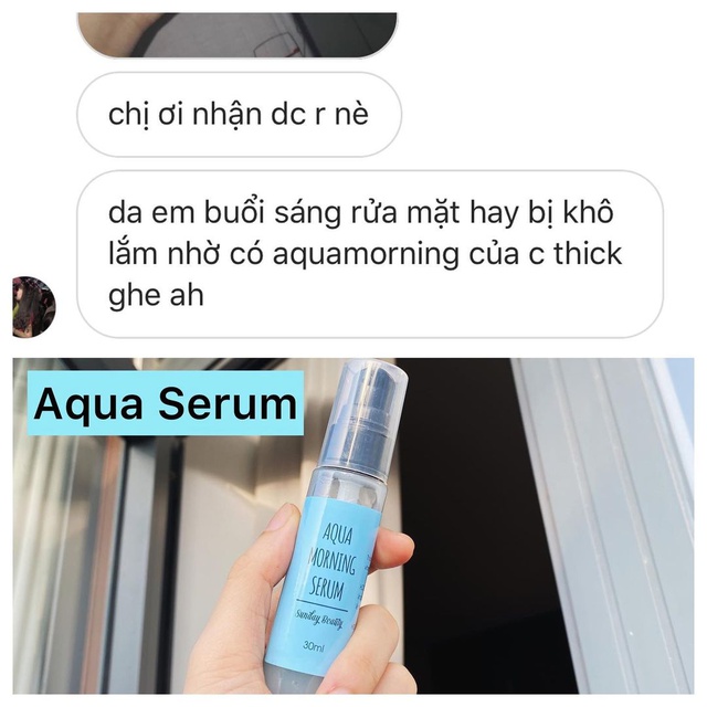 Serum dưỡng da ban ngày kiềm dầu cấp nước se khít lỗ chân lông Aqua morning serum Sunday Beauty handmade