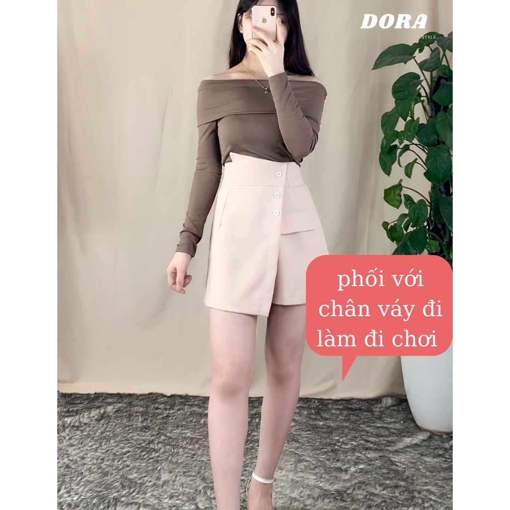 [ freesize ]  Áo Trễ Vai Len Tăm Siêu Hot  Áo trễ vai Dora Style
