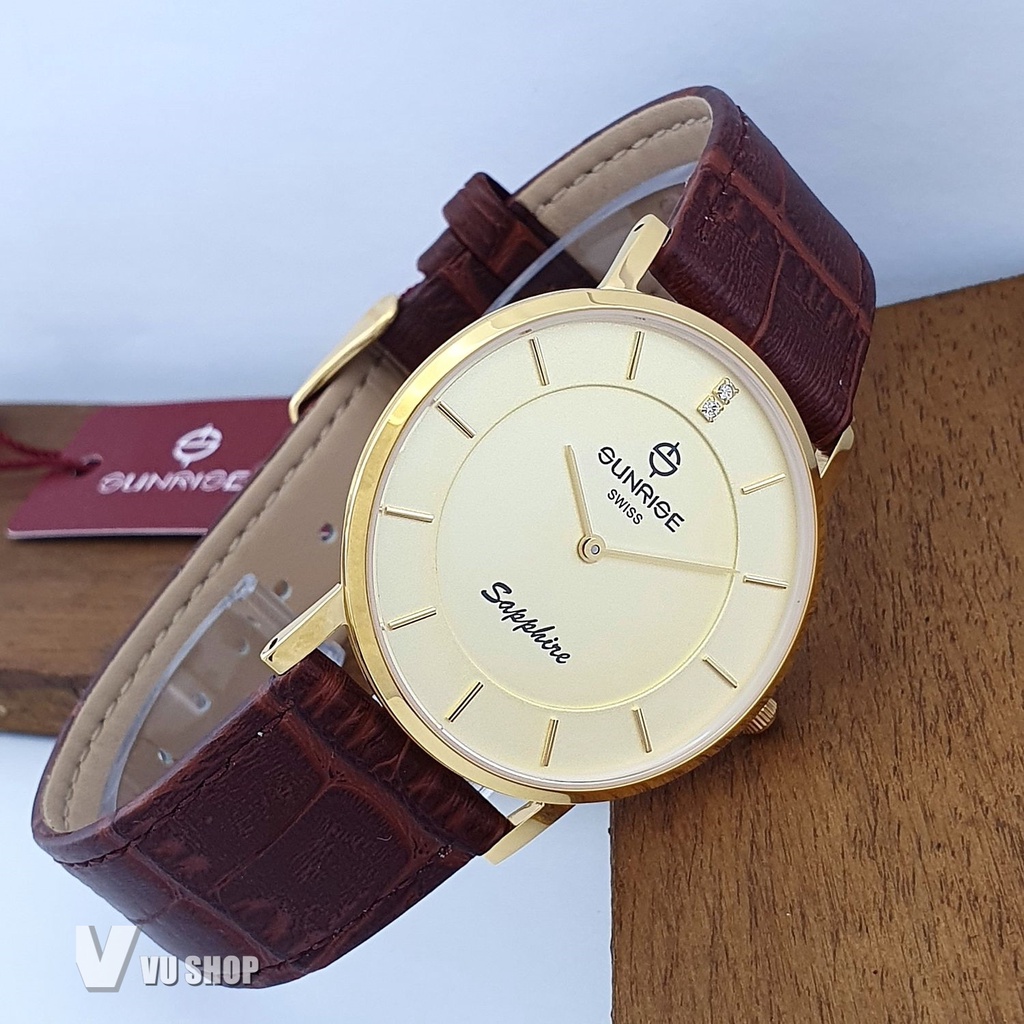 Đồng hồ nam SUNRISE DM737PWB - Siêu mỏng (Nhiều màu)