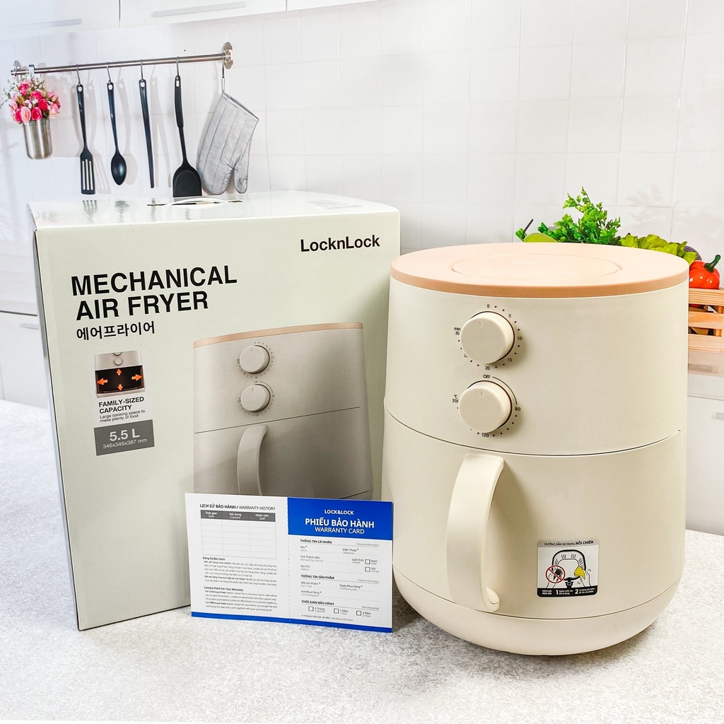 Nồi chiên không dầu LocknLock Mechanical Air Fryer EJF179 (5,5L) - HAPOS