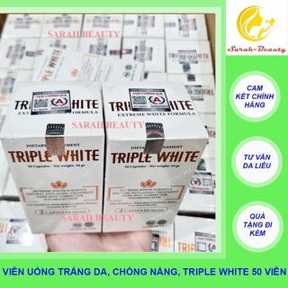 Viên uống trắng da, chống nắng, ngừa nám Triple White hộp 50 viên